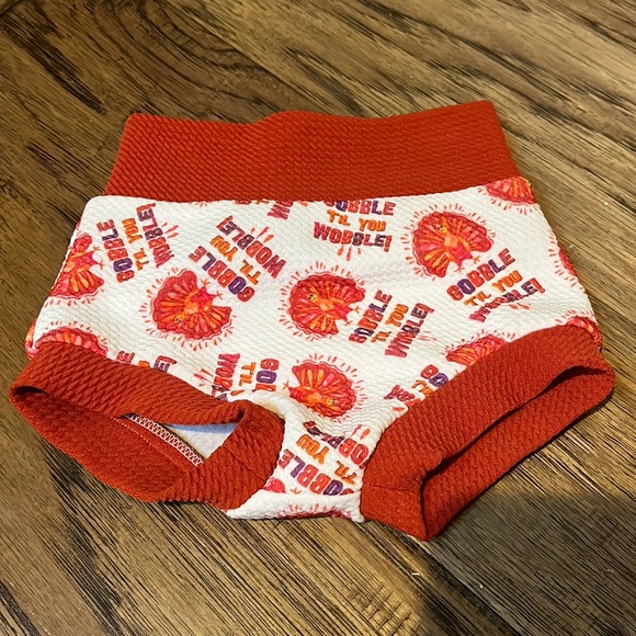 Thanksgiving “Gobble till you Wobble” bloomers size 6M - Picture 2 of 7